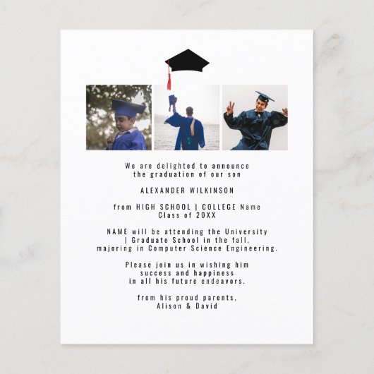 BUDGET卒業3フォトクロウフィッシュ沸騰招待状 チラシ (裏面)