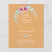 BUDGET夏の花結婚式招待状 (正面)