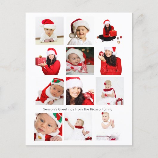 BUDGET季節のごあいさつ12枚の写真パーソナライズされた (正面)