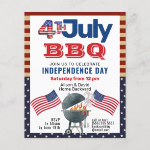BUDGET愛国国旗7月4日BBQ招待状