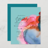 BUDGET抽象芸術レインボーウォーター結婚カラー (正面/裏面)