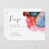 BUDGET抽象芸術レインボーウォーター結婚カラー ポストカード (正面/裏面)