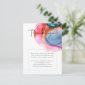 BUDGET抽象芸術レインボーウォーター結婚カラー ポストカード (スタンド正面)