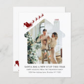 BUDGET新しいホームフォトレッドサンタスリー移動 (正面/裏面)