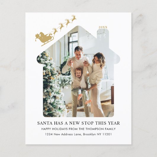 BUDGET新しいホームフォト金ゴールドサンタそり移動 (正面)