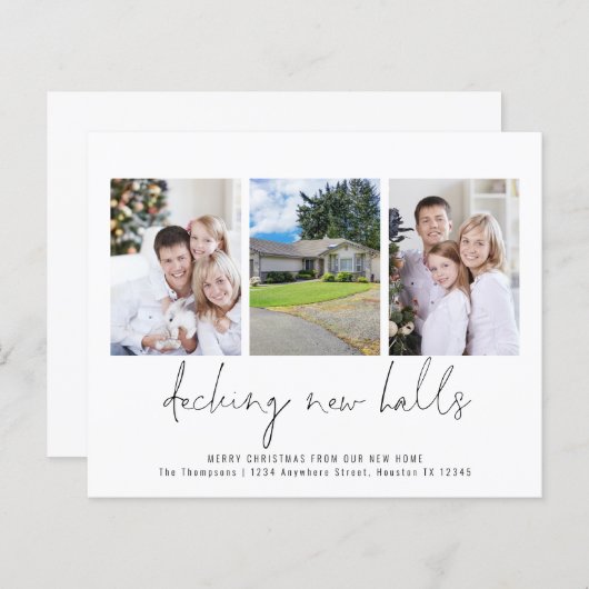 BUDGET新しいホールをデッキクリスマスを移動する3つの写真 (正面/裏面)