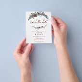 BUDGET日付の保存招待状チラシ チラシ (手)