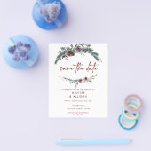 BUDGET日付の保存招待状チラシ チラシ (シングル)