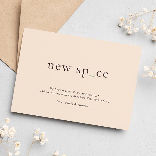 BUDGET暖かい自然新しい場所新しい宇宙移動 ノートカード