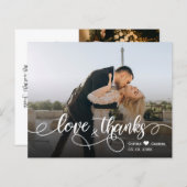 Budget書道スクリプト結婚の写真ありがとう (正面/裏面)