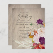 BUDGET梅素朴生姜イチジク結婚式の招待 (正面/裏面)