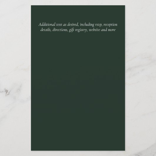 BUDGET植物学の緑の結婚式がトレンドを誘う (裏面)