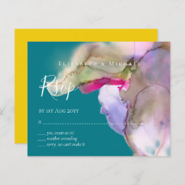 BUDGET水の色の結婚抽象芸術紫の出欠