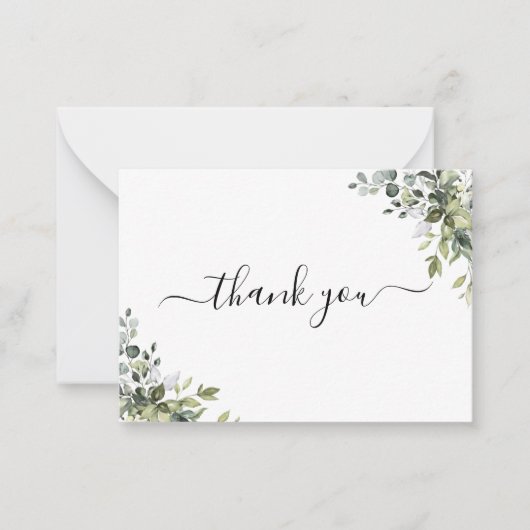 BUDGET水の色の緑ありがとう ノートカード (正面)