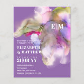 BUDGET水の色結婚の抽象芸術紫グレー (正面)