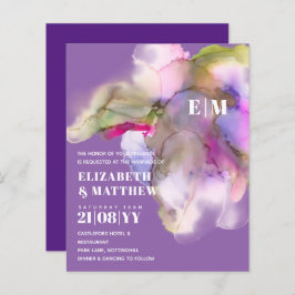 BUDGET水の色結婚の抽象芸術紫グレー