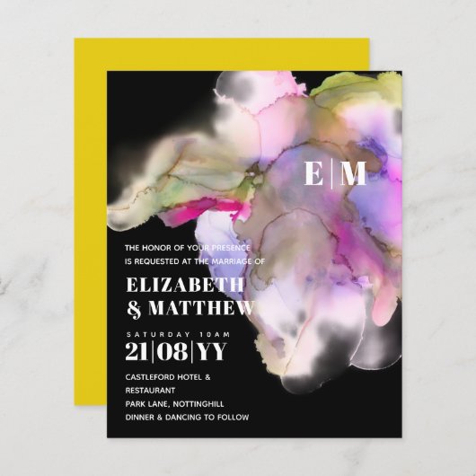 BUDGET水の色結婚の抽象芸術紫グレー (正面/裏面)