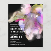 BUDGET水の色結婚の抽象芸術紫グレー (正面)