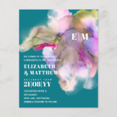 BUDGET水の色結婚の抽象芸術紫グレー (正面)