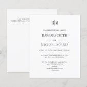 BUDGET洗練されたモノグラム結婚ミニマリスト (正面/裏面)