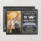 BUDGET父の日の写真BBQパーティの招待状 (正面/裏面)