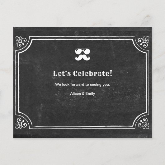 BUDGET父の日の写真BBQパーティの招待状 (裏面)