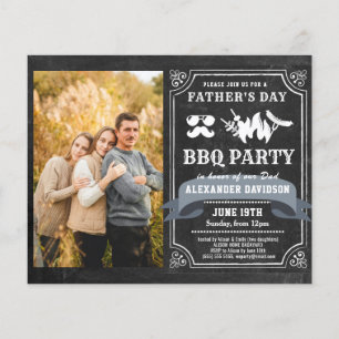BUDGET父の日の写真BBQパーティの招待状