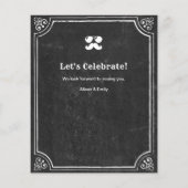 BUDGET父の日の写真Chalkboard BBQ招待状 (裏面)