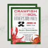 BUDGET父の日フォトシーフードパーティの招待状 (正面/裏面)