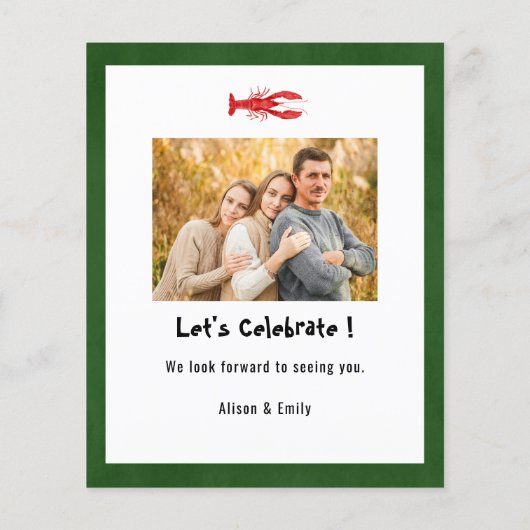 BUDGET父の日フォトシーフードパーティの招待状 (裏面)