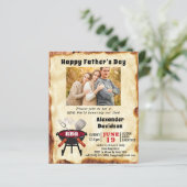 BUDGET父の日フォトヴィンテージスタイルBBQ招待状 (スタンド正面)