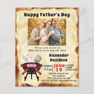 BUDGET父の日フォトヴィンテージスタイルBBQ招待状