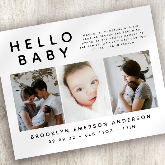 BUDGET白黒写真の誕生発表