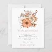 BUDGET秋花模様引用文結婚の3枚感謝してい写真 (正面)