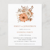 BUDGET秋花模様結婚ズ夕べパーティー招待状 (正面)