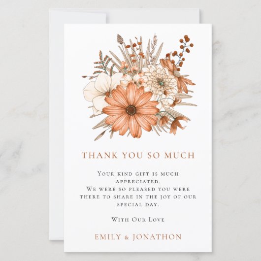 BUDGET秋花模様結婚ズ3枚フォト引用文感謝してい (正面)