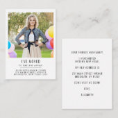 Budget移動した住所の変更の写真の移動 ノートカード (正面/裏面)