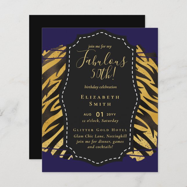 BUDGET素晴らしい50th誕生日グラムチックインビテニス (正面/裏面)