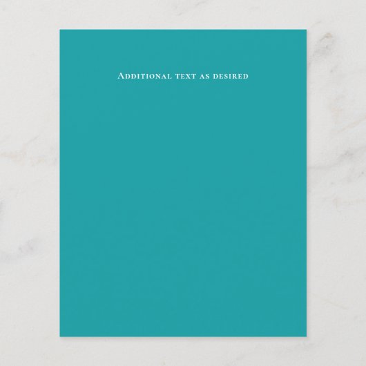 BUDGET結婚式の招待ティール（緑がかった色）金ゴールド抽象芸術 (裏面)