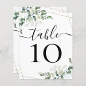 BUDGET結婚式レセプションユーカリ表番号 (正面/裏面)