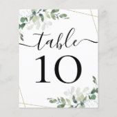 BUDGET結婚式レセプションユーカリ表番号 (裏面)