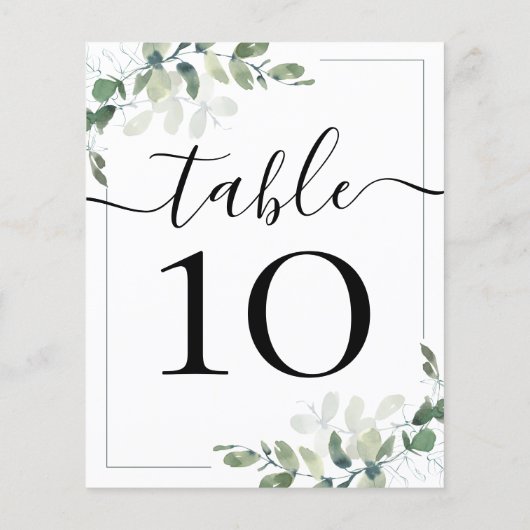 BUDGET結婚式レセプションユーカリ表番号 (裏面)