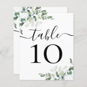 BUDGET結婚式レセプションユーカリ表番号 (正面/裏面)