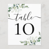 BUDGET結婚式レセプションユーカリ表番号 (裏面)