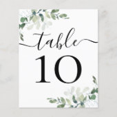 BUDGET結婚式レセプションユーカリ表番号 (正面)