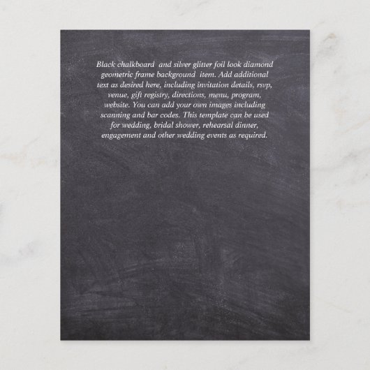 BUDGET結婚式招待状 – ホワイトローゼスシルバー (裏面)