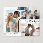 Budget結婚's Photo Collage Thank You Script Card (正面/裏面)