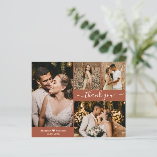 Budget結婚's Photo Collage Thank You Script Card (スタンド正面)