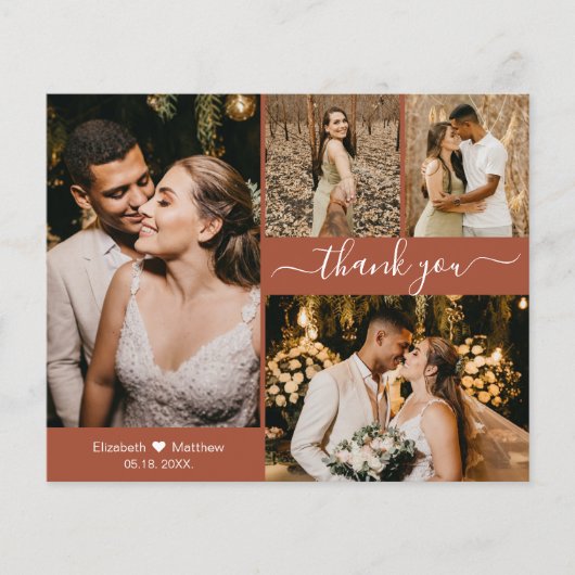 Budget結婚's Photo Collage Thank You Script Card (正面)