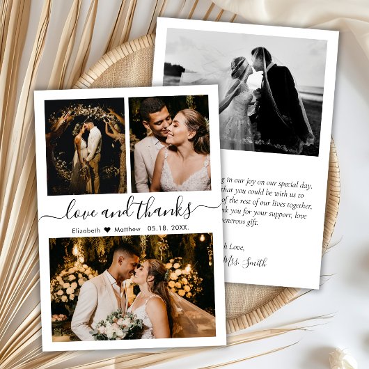 Budget結婚's Photo Collage Thank You Script Card